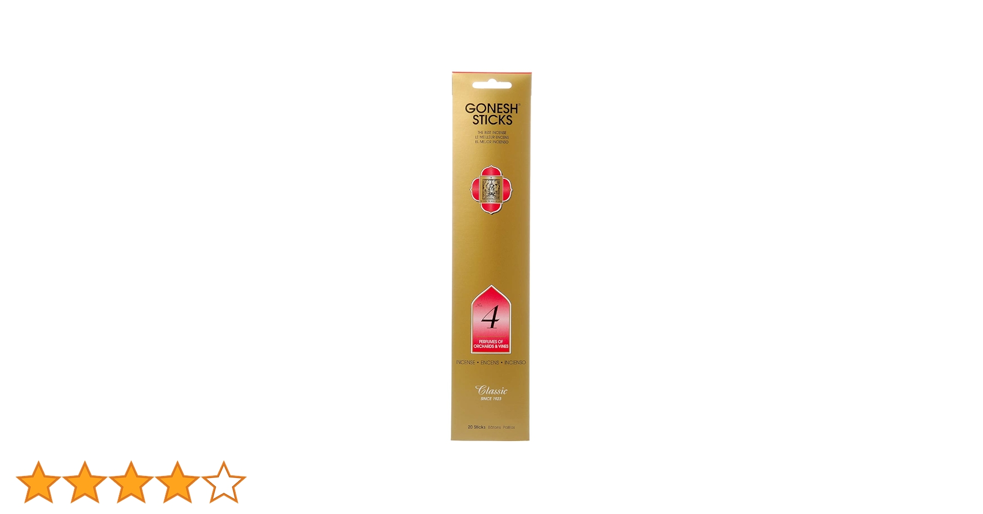 Amazon.co.jp: GONESH(ガーネッシュ)インセンススティック(お香)No.4